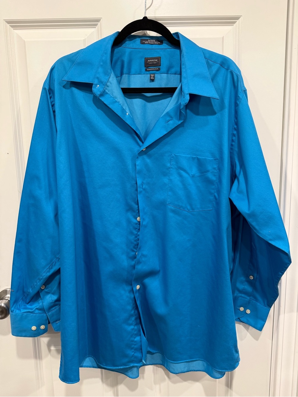 Arrow Men’s Long-Sleeve Dress Shirt - Turquoise Blue